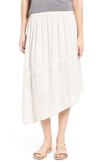 Women's Sun & Shadow Asymmetrical Midi Skirt