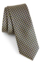 Men's The Tie Bar Floral Network Silk Skinny Tie, Size - Yellow