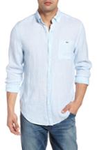 Men's Vineyard Vines Cooper's Town - Tucker Classic Fit Stripe Linen Sport Shirt - Blue