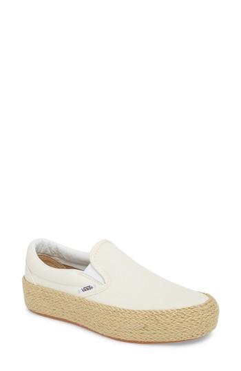 Women's Vans Platform Slip-on Sneaker .5 M - Beige