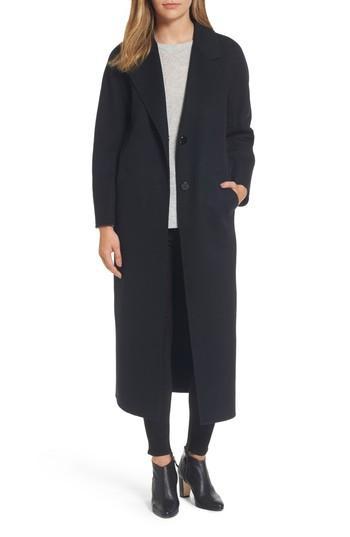 Women's Mackage Adriana Wool Reefer Coat /small - Black