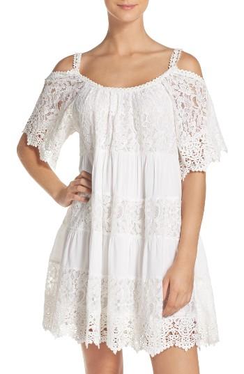 Women's Muche Et Muchette Nielsen Cold Shoulder Cover-up Dress, Size - White