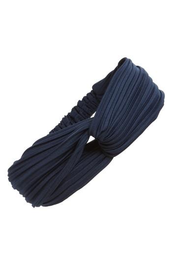 Cara Pleated Turban Head Wrap, Size - Blue