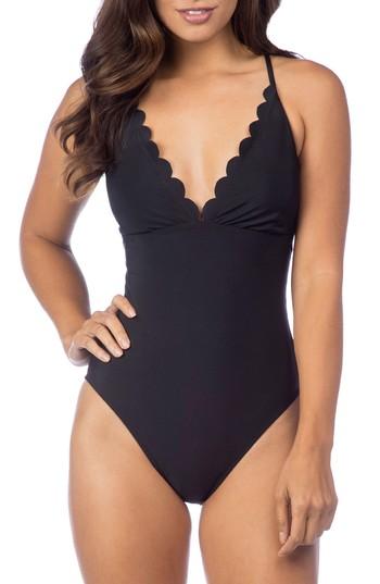 Women's La Blanca Petal Pusher One-piece Swimsuit - Black