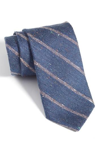 Men's Nordstrom Men's Shop Armstrong Stripe Silk Tie, Size - Black