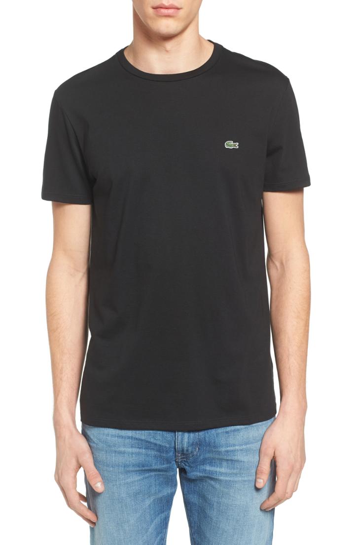 Men's Lacoste Pima Cotton T-shirt (xs) - Black