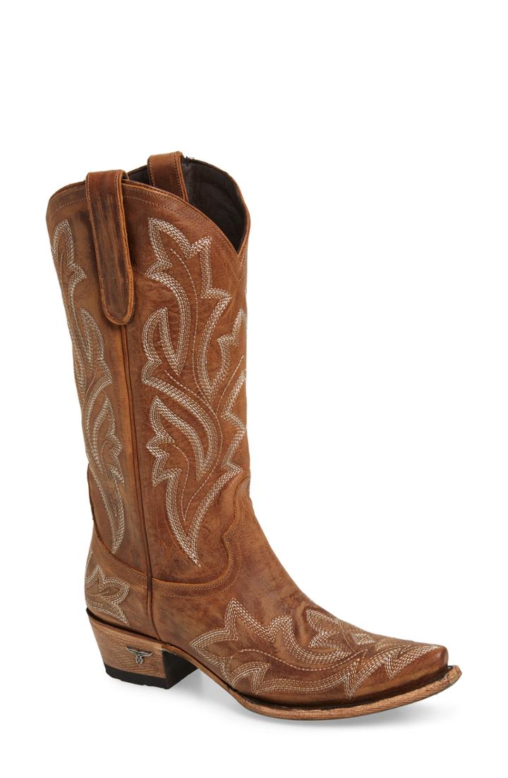 Women's Lane Boots Saratoga Western Boot .5 M - Red