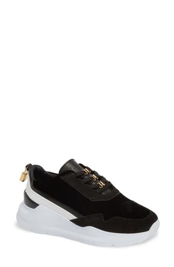 Women's Buscemi Strada Velvet Lace-up Sneaker Us / 36eu - Black