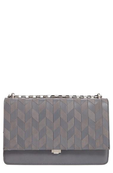 Michael Kors Medium Yasmeen Chevron Leather Clutch -