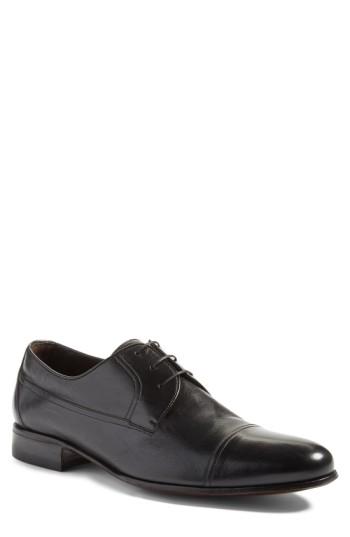 Men's A. Testoni Cap Toe Derby .5 M - Black