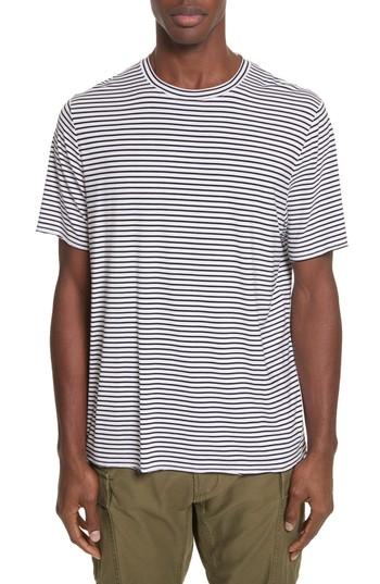 Men's Ovadia & Sons Raw Edge Stripe T-shirt, Size - Black
