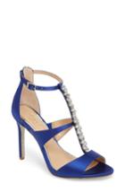 Women's Jewel Badgley Mischka Mica Crystal Embellished Strappy Sandal .5 M - Blue