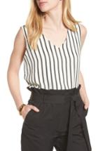 Women's Halogen V-neck Shell & Petite), Size X-small - Ivory