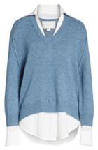 Women's Brochu Walker V-neck Layered Pullover - Blue