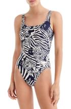 Women's J.crew Ratti Zebra One-piece Swimsuit