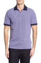 Men's Stone Rose Honeycomb Pique Polo - Purple