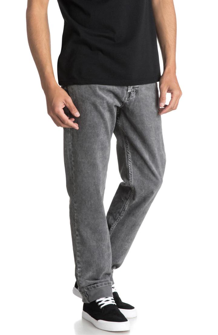 Men's Quiksilver Kracker Straight Fit Corduroy Pants - Grey