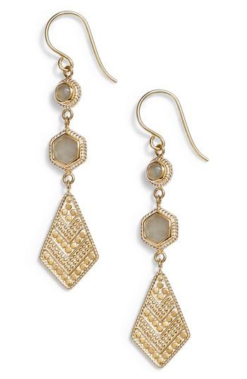 Women's Anna Beck Grey Moonstone Triple Drop Earrings