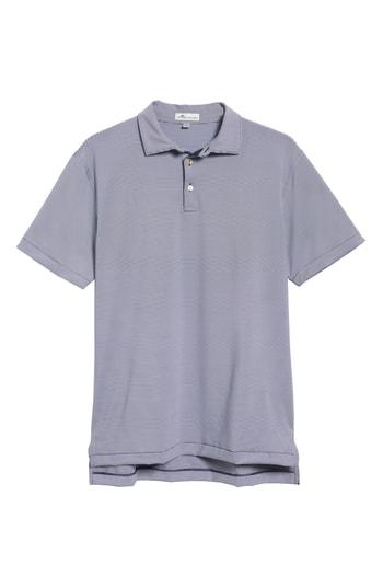 Men's Peter Millar Jubilee Stripe Stretch Jersey Performance Polo - Blue
