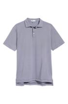 Men's Peter Millar Jubilee Stripe Stretch Jersey Performance Polo - Blue