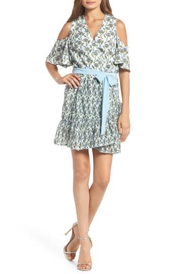 Women's Foxiedox Lexie Cold Shoulder Wrap Dress - Blue