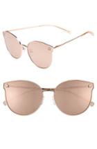 Women's Vedi Vero 62mm Oversize Round Cat Eye Sunglasses - Shiny Rose Gold
