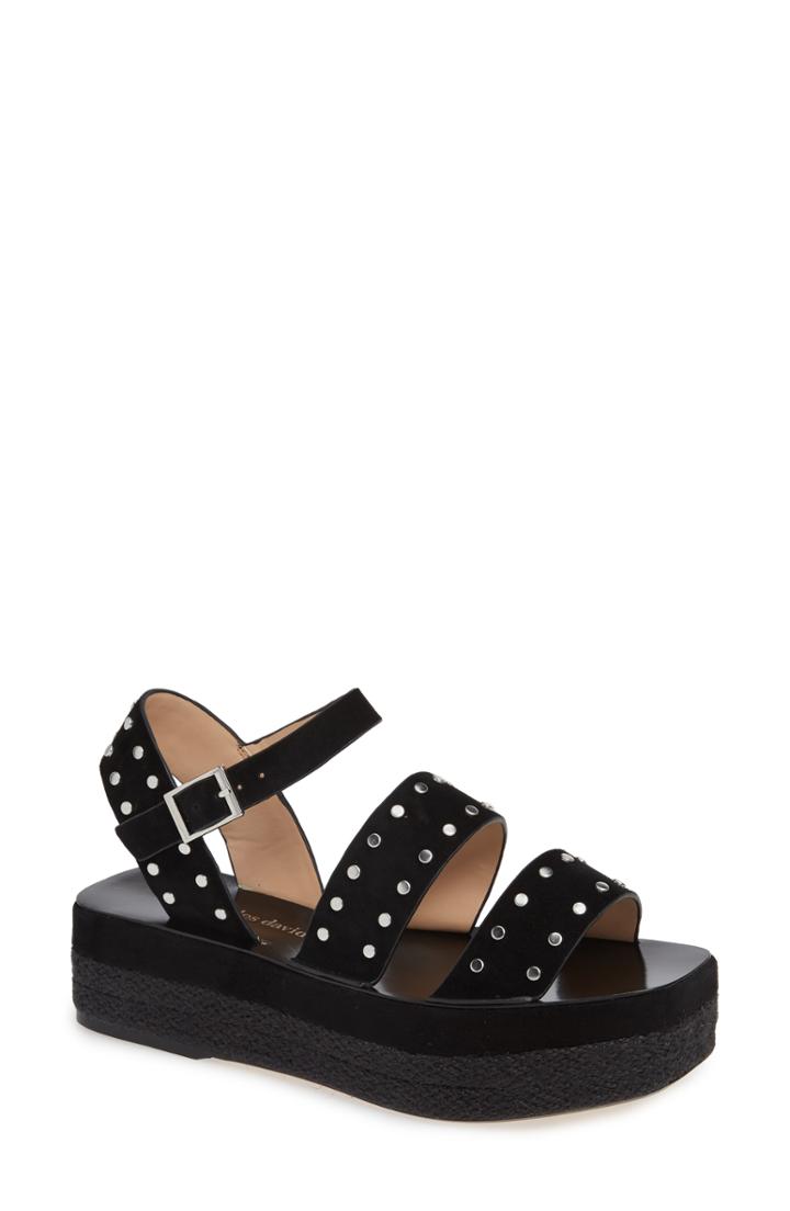 Women's Charles David Madiera Studded Platform Sandal .5 M - Black