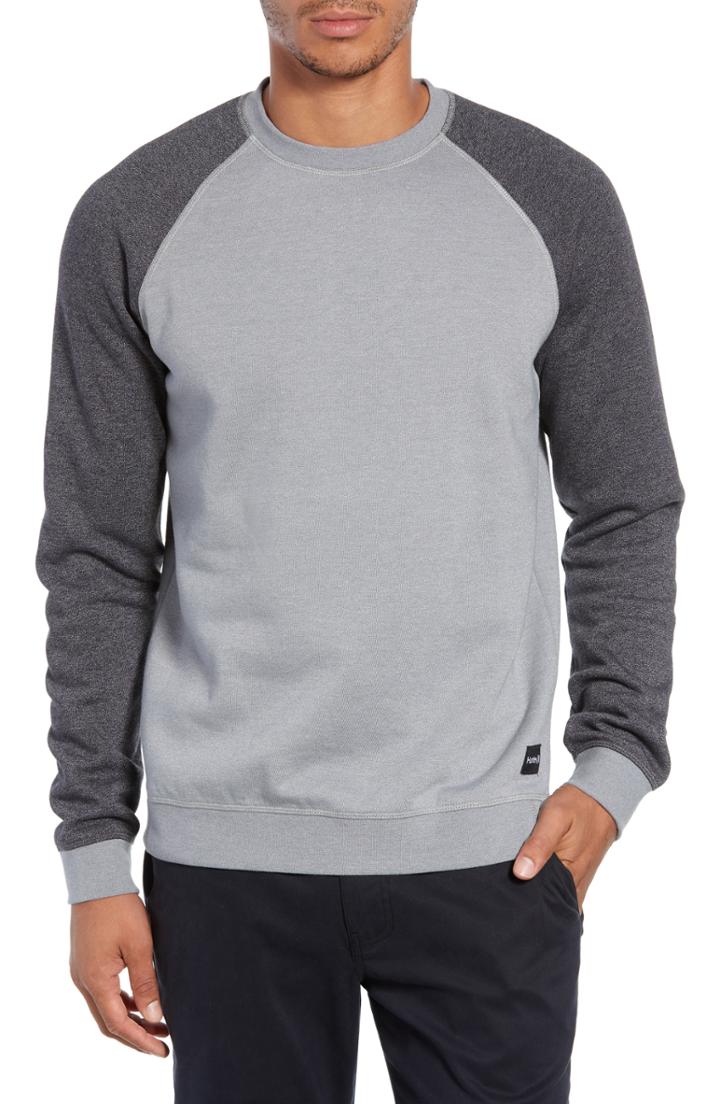 Men's Hurley Crone Raglan Sweatshirt - Grey