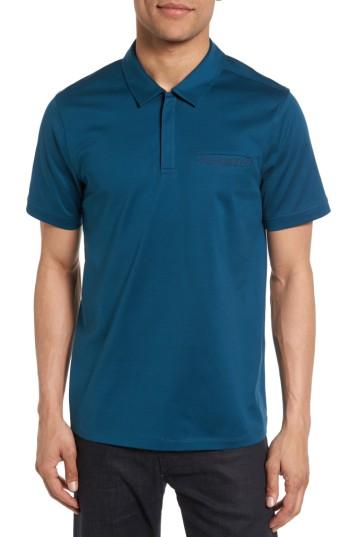 Men's Calibrate Cotton Polo - Blue/green