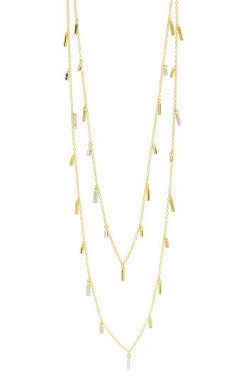 Women's Freida Rothman Radiance Droplet Cubic Zirconia Station Necklace