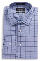 Men's Nordstrom Men's Shop Classic Fit Check Dress Shirt 34 - Blue