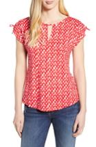 Women's Nic+zoe Two To Tango Keyhole Top - Red