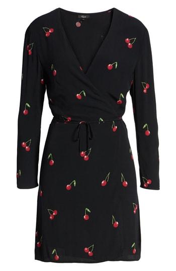 Women's Rails Lola Cherry Print Wrap Dress - Black