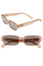 Women's Quay Australia Strange Love 53mm Rectangle Sunglasses - Brown/ Smoke