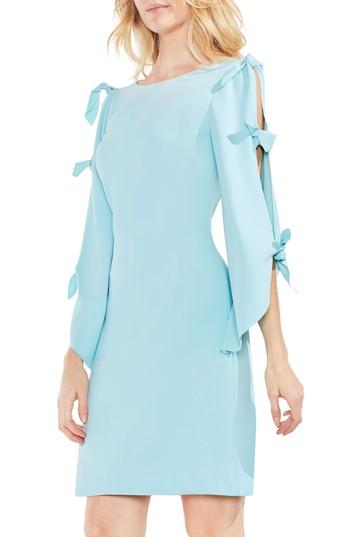 Women's Vince Camuto Tie Sleeve Shift Dress, Size - Blue