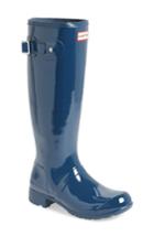 Women's Hunter Original Tour Gloss Packable Rain Boot M - Blue