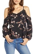 Women's Cupcakes And Cashmere Corban Cold Shoulder Top - Black