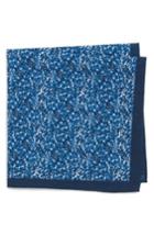Men's Nordstrom Men's Shop Panso Print Cotton Pocket Square, Size - Blue