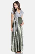 Women's Lilac Clothing 'jill' Maternity Maxi Dress - Green