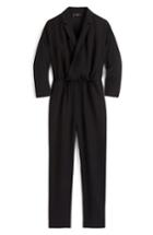 Women's J.crew Crepe Lapel Jumpsuit - Black