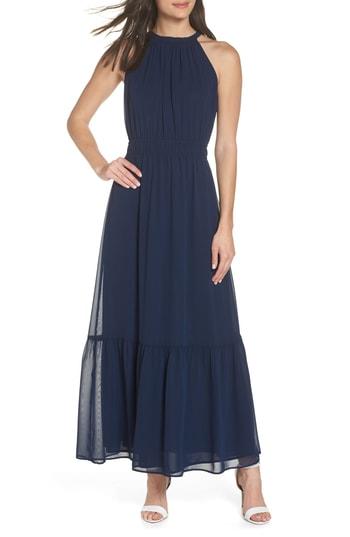 Women's 19 Cooper High Neck Maxi Dress - Blue