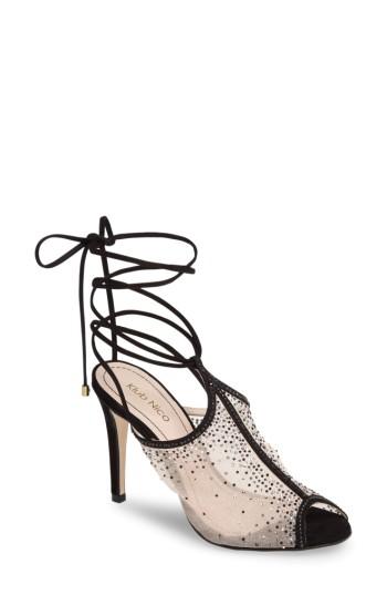 Women's Klub Nico Margeaux Embellished Wraparound Sandal M - Black