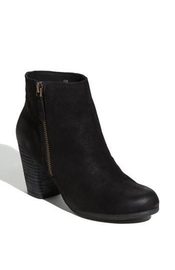 Bp. 'trolley' Leather Ankle Bootie Womens Black Leather