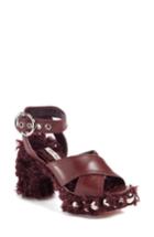 Women's Miu Miu Faux Fur Platform Sandal .5us / 36.5eu - Burgundy
