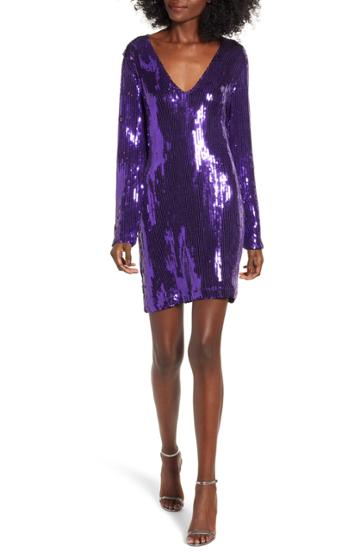 Women's Endless Rose Sequin Minidress - Purple