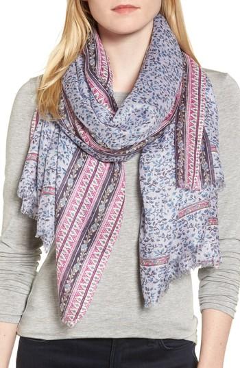 Women's Caslon Print Modal Scarf, Size - Purple