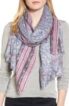 Women's Caslon Print Modal Scarf, Size - Purple