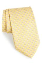 Men's Salvatore Ferragamo Felix Print Silk Tie, Size - Yellow