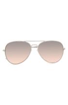 Men's Topman 58mm Mirrored Aviator Sunglasses - Metallic Silver