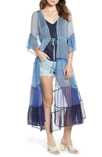 Women's New Friends Colony Tiered Kimono /small - Blue